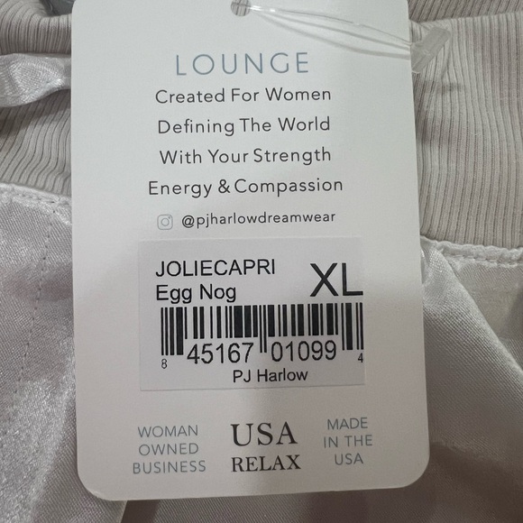 PJ Harlow satin NWT Capri sleep pants - Picture 2 of 4